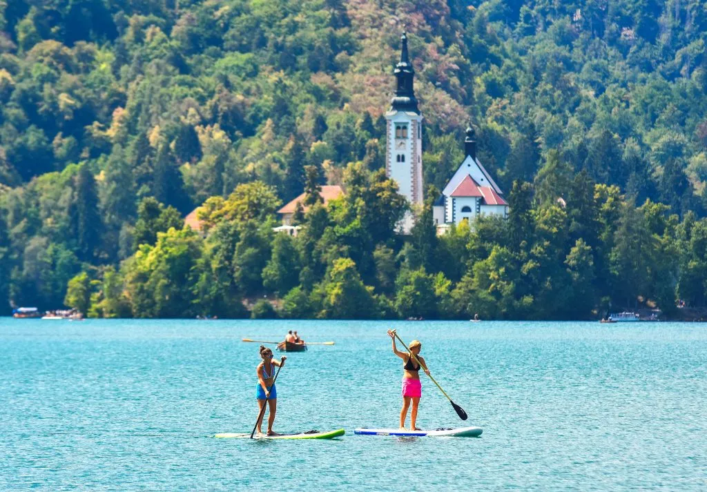 Exploring Bled highlights on a SUP
